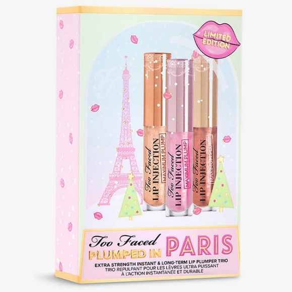 TOO FACED PLUMPED IN PARIS: LIP INJECTION MAXIMUM PLUMP TRIO: LIMITED EDITION - Picture 2 of 4